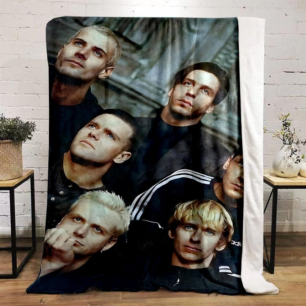 "Group Portrait with Vintage Style Look" Patterned flannel blanket perfect for the bedroom living room, sofa, or a little nap