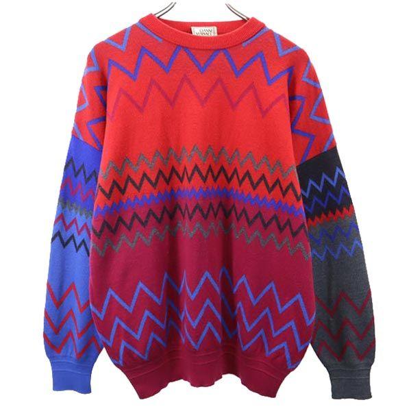 Gianni Versace Made in Italy wool Overall handle Long sleeve sweater knit Men's Used
