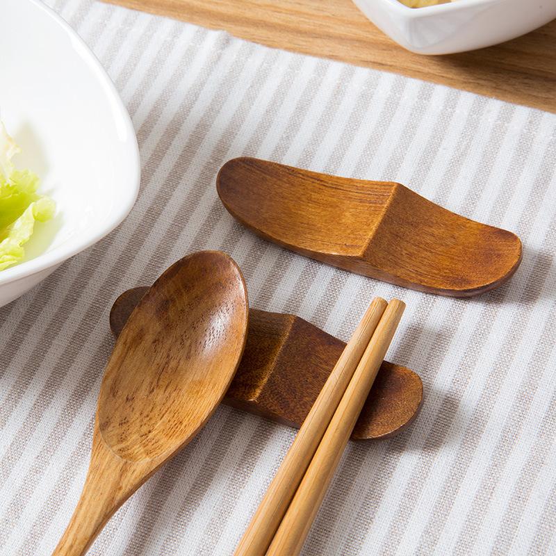 Japanese-style Wooden Double-holding Chopsticks Rack Kitchen Spoon Chopsticks Storage Rack Rack Household