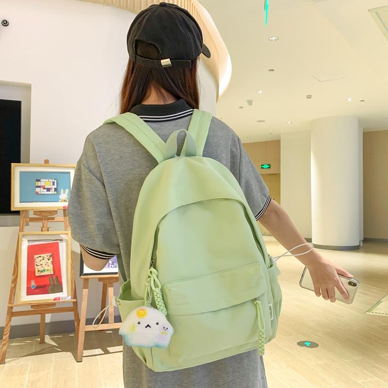 Schoolbag Schoolbag Junior High School Girls High Value Ins Wind Large Capacity Backpack Japanese Versatile High School Student Campus Backpack
