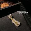 Lolita, Chamomile Gemstone Brooch, Rich Family Gold, 18K Gold Plated, Twilight Yellow Violin Zircon Brooch
