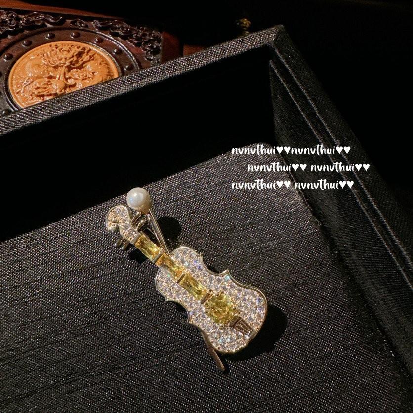 Lolita, Chamomile Gemstone Brooch, Rich Family Gold, 18K Gold Plated, Twilight Yellow Violin Zircon Brooch