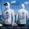 Vis Hoodie Shirt Mannen Lange Mouw Bescherming Gezichtsmasker Sneldrogend Zonneshirt Performance Visshirt Zeilvis