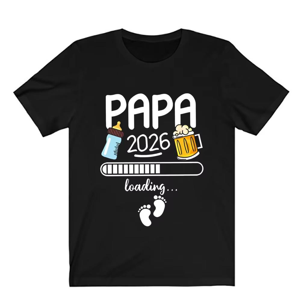 2026 Papa T Shirt Future Dad French Texts Beer Lovers Fathers Day Gift Men Clothing Soft Tshirt Papas Tshirt
