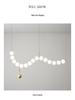 Nordic All-Copper Chandelier: French Pearl Necklace Design with Buddhist Beads and Acrylic for Dining and Living Rooms