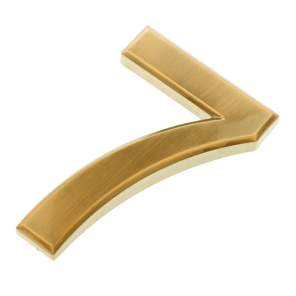 Golden Plastic House Number, Home Address Decor, Outdoor Door Number, Modern Address Number, Road Sign