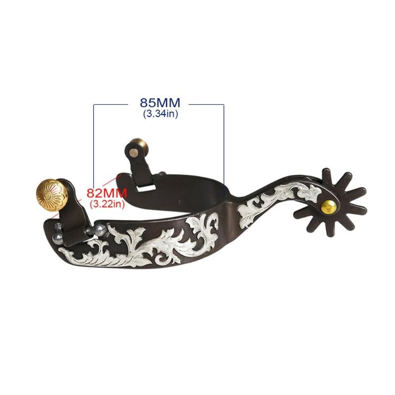 Metal Horse Spur Western Cowboy Horse Spur Horse Boot Spur Decoration for Equestrians Competition Entertainment