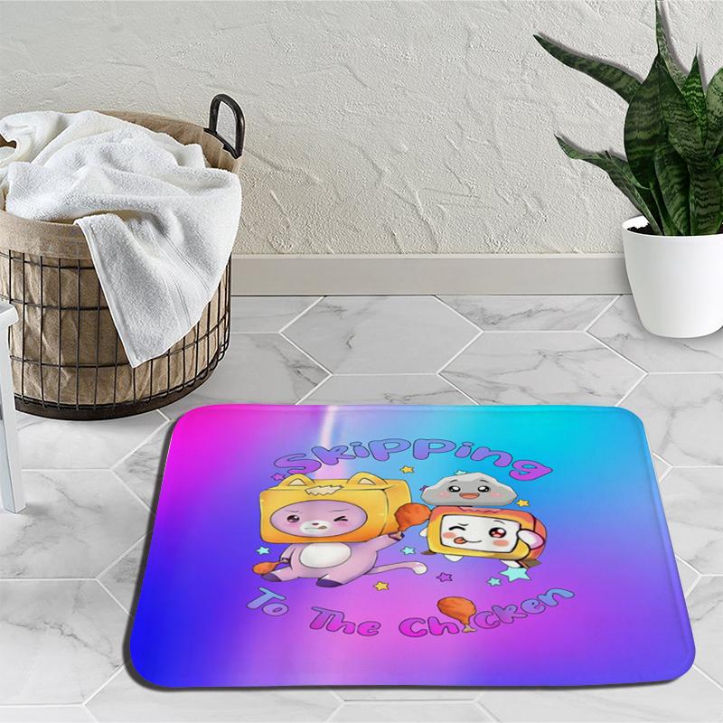 Lankybox Boxy Foxy Rocky Cartoon Teppich Schlafzimmer Dekoration Matte Anime Outdoor Teppich Rutschfester Teppich Geburtstagsgeschenk