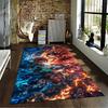 Fiery Anime Battle carpet Designed floor mat, suitable as a non-slip mat for the living room or bedroom sofa