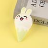 Bunny Ice Cream Squeeze Toy Stress Relief Ice Cream Cone Sensory Toy Home Office Worker Soft Stretchy Food Fidget Toy