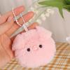 Animal Keychain Pig Head Bag Pendant Small Pig Head Plush Pig Keychain  Female Lady Girl