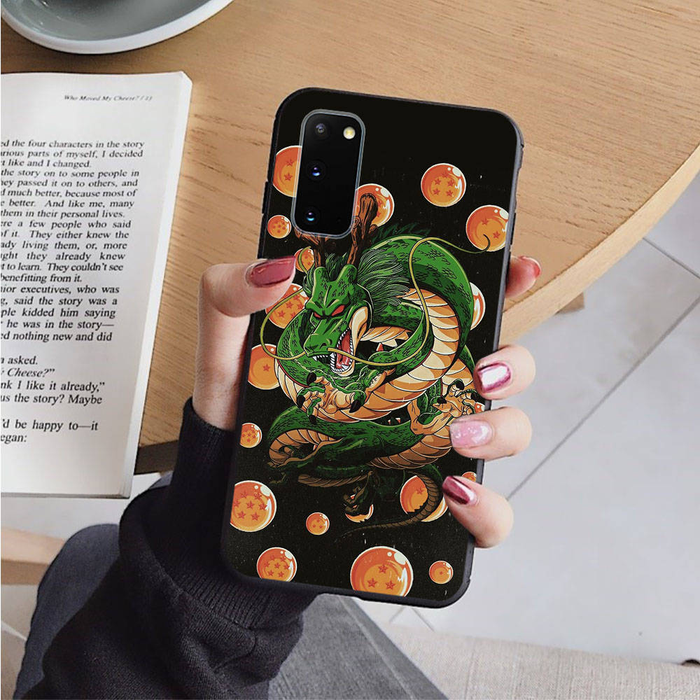 

AD58 Аніме Dragon Ball Чорний Чохол для iPhone 16 15 Plus 14 13 12 11 Pro 8 7 6S SE 5S X XR XS Max Realme C30 C33 C31 9I Huawei Y8P Y9 М який Чохол iPhone 16 капрі