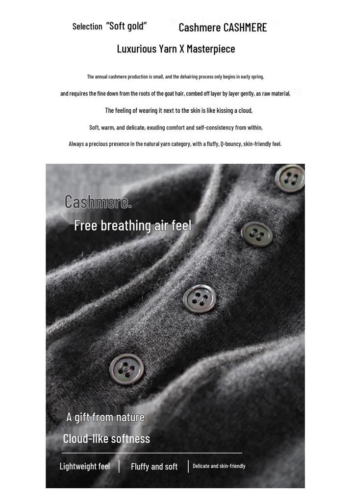Fall & Winter Women's 100% Cashmere Half-Zip Hoodie - Loose Fit, Versatile Knit Outerwear.