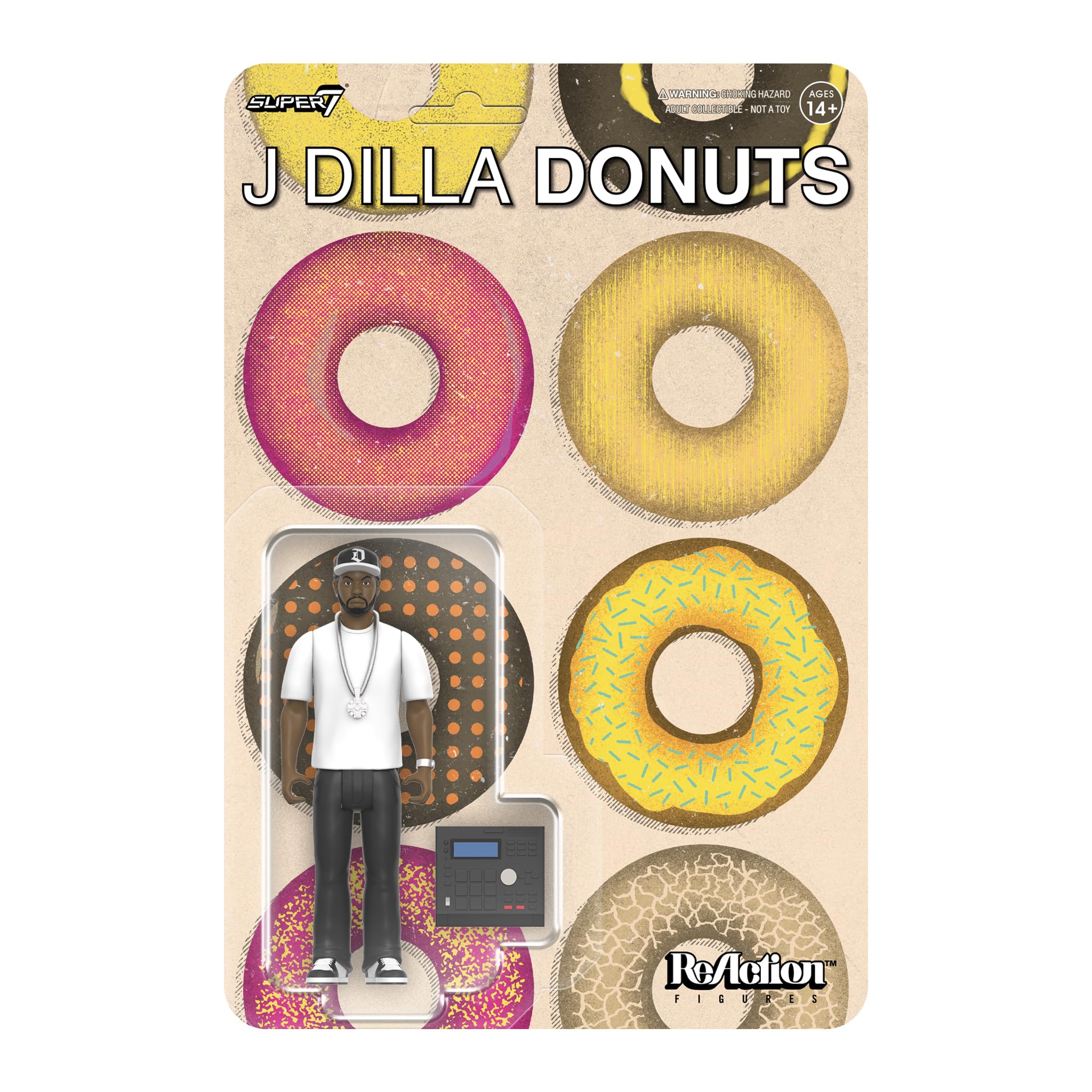 Super7 J Dilla Reaction Figure Wave 02 J Dilla Action Figure - (Donut)