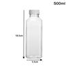 Portable 250/350/500ml Juice Bottles Plastic Square Milk Tea Bottle Clear Long-Lasting Refilling Water Bottle Easy Cleaning