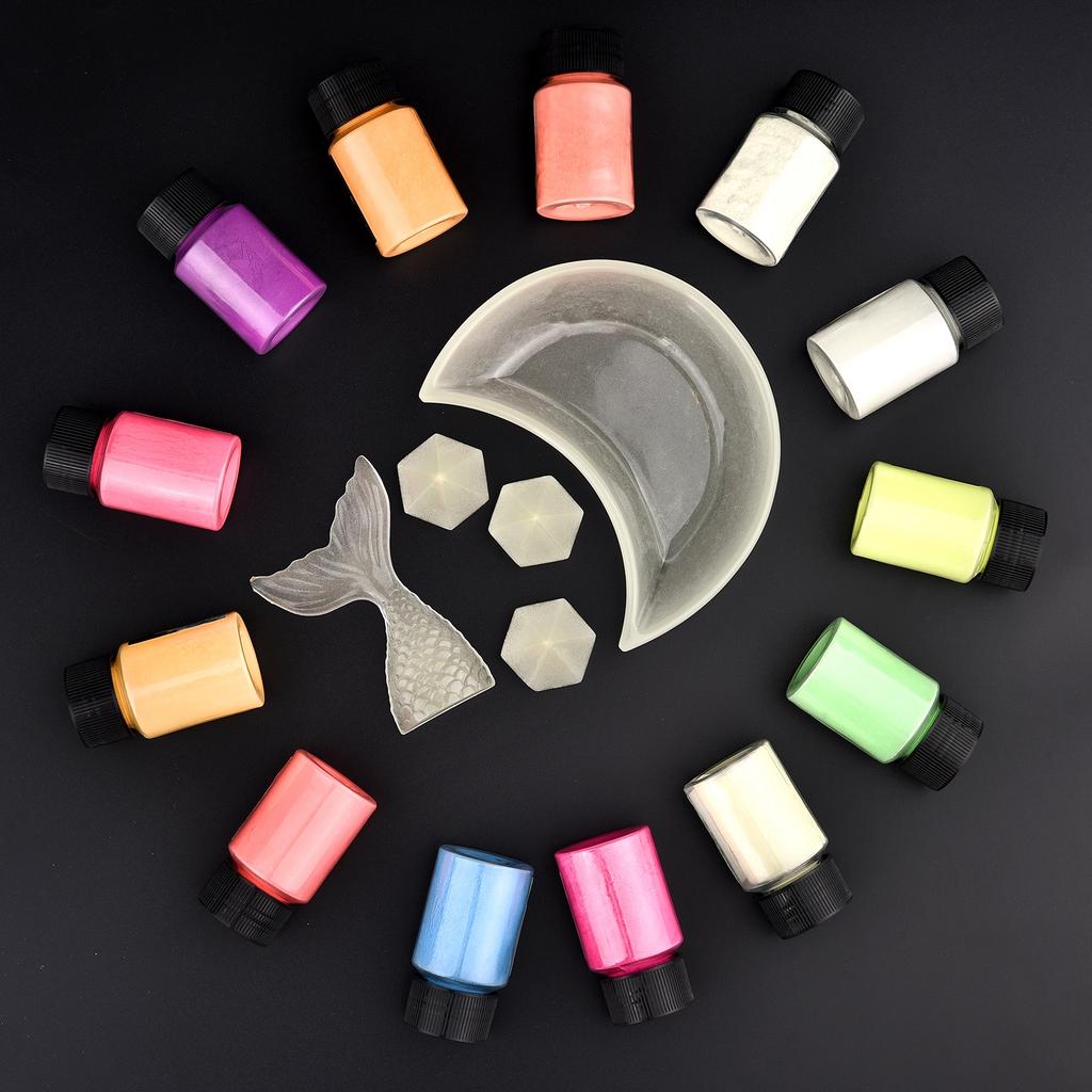20g Polvere Fluorescente Vernice Luminosa Pigmento Resina Epossidica Pittura Fai da Te Unghie Brilla al Buio Trucco Pittura Corporea Decorazione Festa