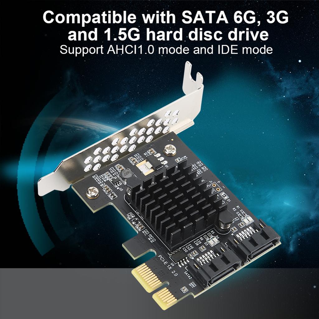 PCIE To 2Port SATA 3.0 Expansion Card PCI Express SATA Adapter Support AHCI1.0 IDE Mode
