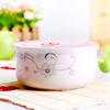 6 inch, bone china, ceramic rice bowl, lunch box for kids, food contain, for buffet and party dessert serving, microwave safe