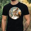 T-shirt Męski Wiewiórka Portret Motyw Bawełna Rozmiar XS do 5XL