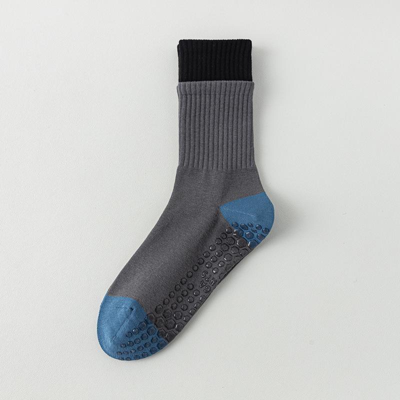 Yoga Socks, Women's Summer Thin Mid-calf Socks, Professional Fitness Pilates Sports, Anti-slip Long Calf Socks with Shark Pants