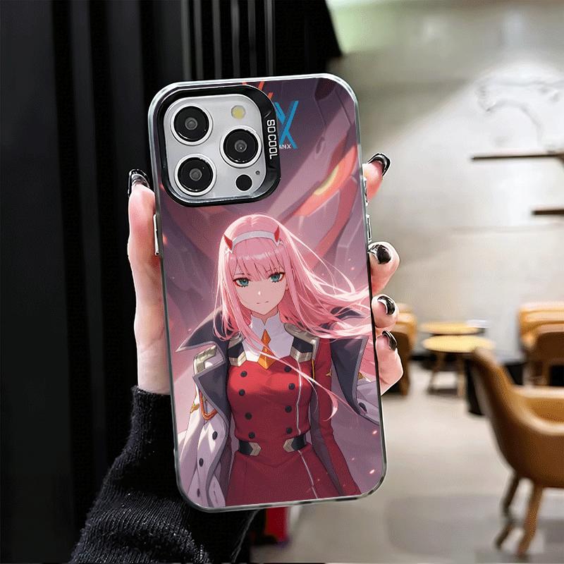 Darling Zero Two 02 Anime Shockproof Phone Case for iPhone 17 Air 16 16E 15 Pro Max 14 Plus 13 Mini 12 Back Cover Anti Fall Fund
