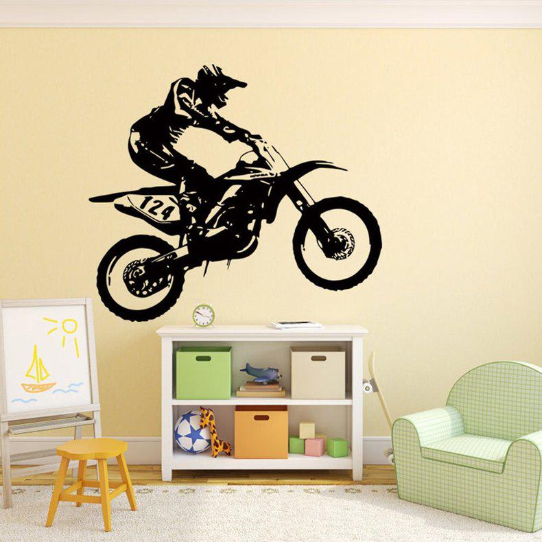 Buy Dirt Bike Racing Biker Extreme Sport Wall Sticker Creative ...