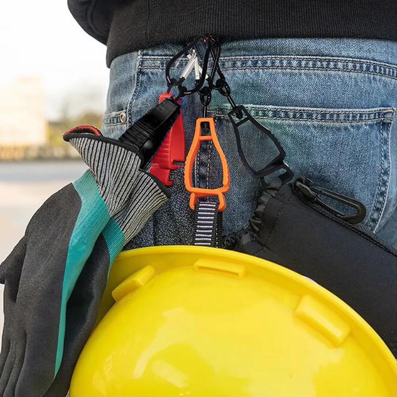 Multifunctional Fastener Hook Plastic Safety Work Gloves Clamp Belt Holder For Hanging Gloves Masks Towels And Sports Kettles