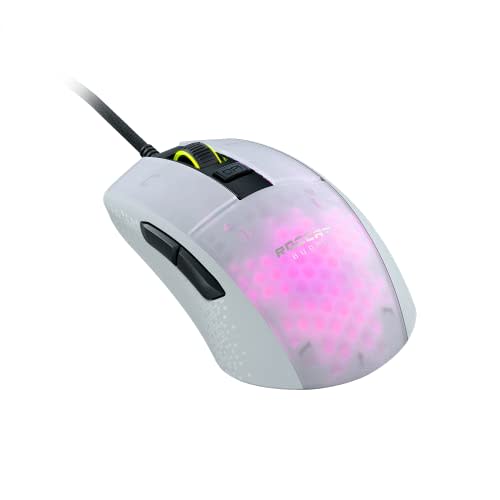 ROCCAT Burst Pro Ultralight Professional Optical Gaming Mouse (Light 68g, Titan Switch Optical, Optical Owl-Eye 16K Dpi, Translucent, RGB AIMO Lightin