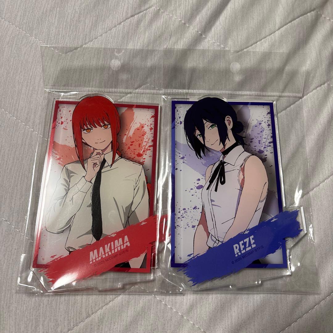 Used Chainsaw Man Acrylic Stand Makima Reze Set