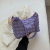 Small Fresh Bubble Bag Women's Soft Pleated Armpit Bag Girl Fashion Trendy Shoulder Bag Simple Handbag