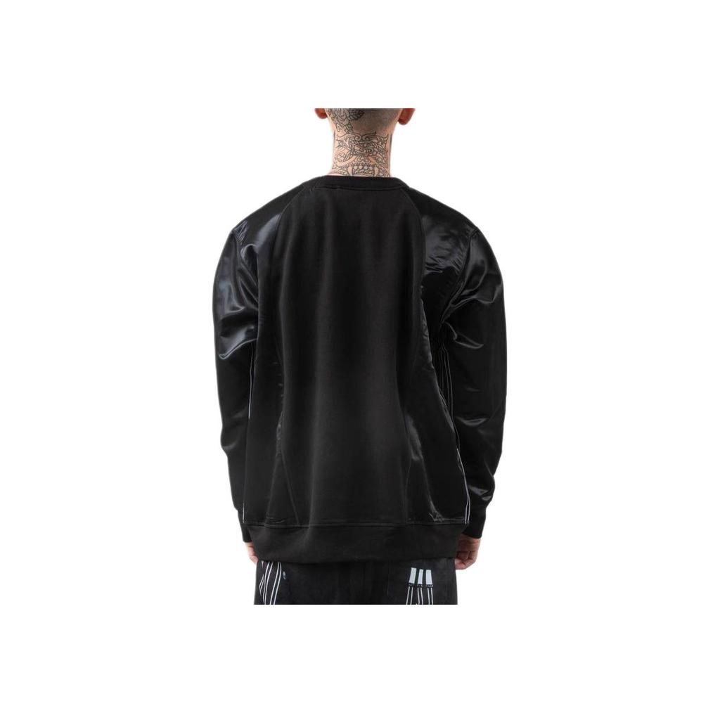 Adidas Originals X Alexander Wang Düz Renk Harf Baskılı Bisiklet Yaka Uzun Kollu Sweatshirt Erkek Sweatshirt Siyah DT9501