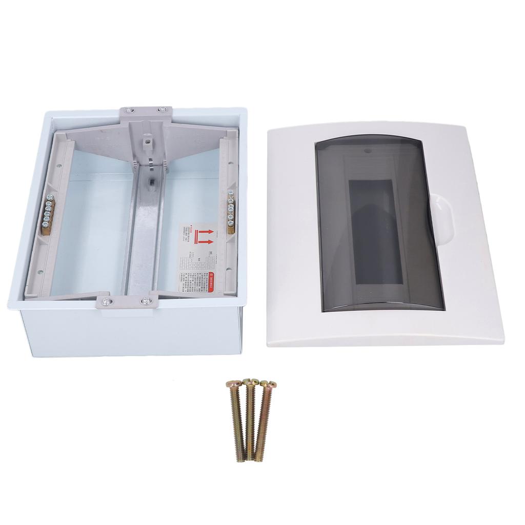 Verteilerkasten 12-Wege Transparenter Deckel Anschluss Sicherungsautomat Gehäuse Hutschiene für Strom