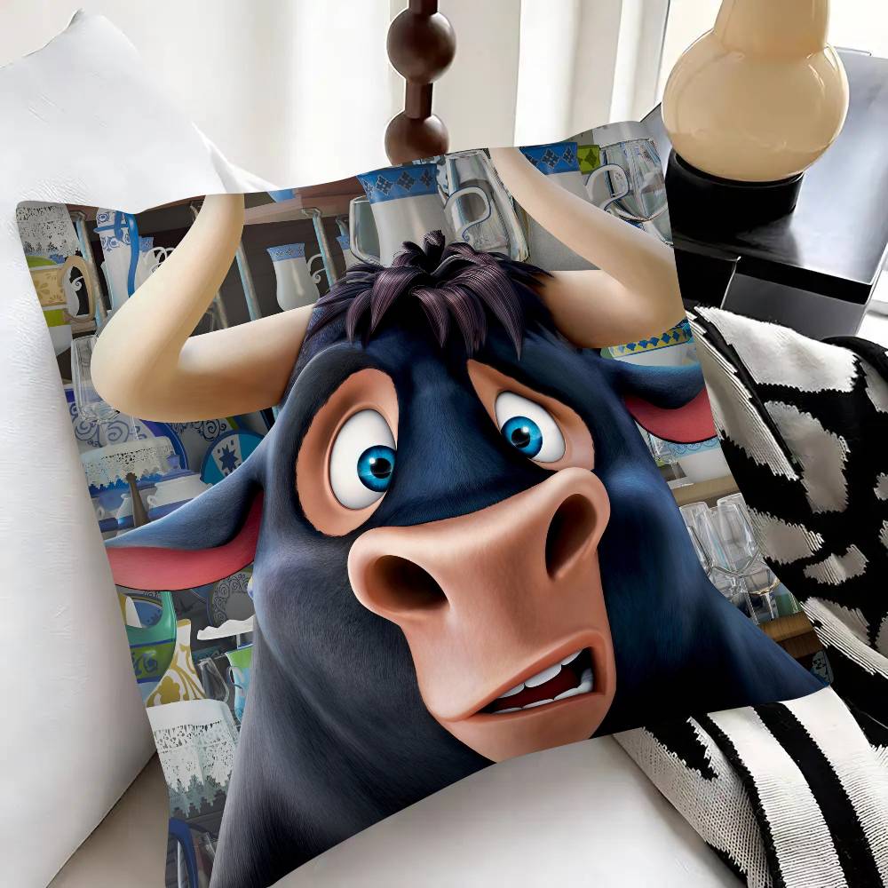 Cute Cartoon FFerdinand Pillow Case Fashion Square Pillowcase Bedroom Sofa Room Ins Decoration Leisure