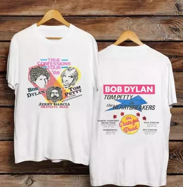 

1986 Confessions Tour Shirt Jerry Garcia Bob Dylan Tom Petty Shirt 4XL