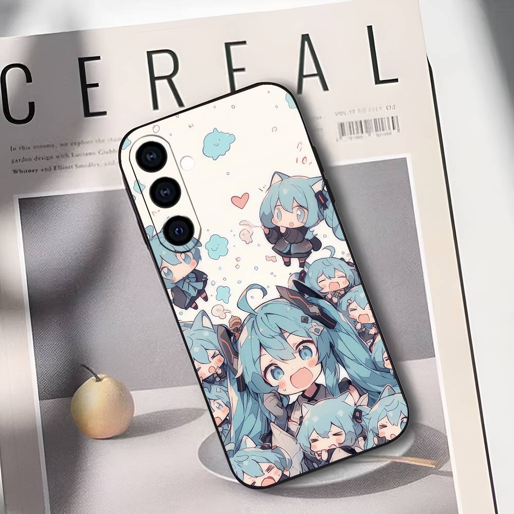 Soft Black M-MIKU Phone Case for Samsung Galaxy A73/A72/A71/A70/A53/A52/A51 And Other Models Compatible