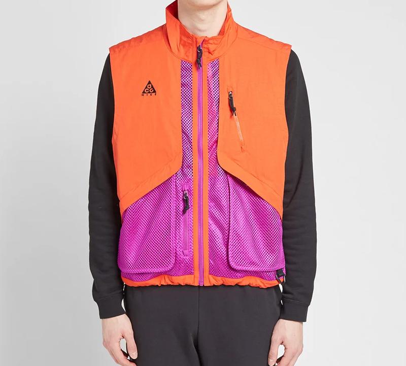 Nike Vests Men's Orange Red Stand Collar Moderate Urban Techwear BQ3619-634