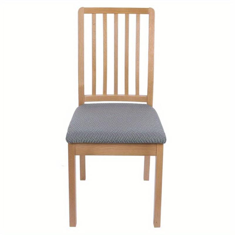 Jacquard Chair Seat Cover Dining Room Chair Slipcover Taupe 1pc