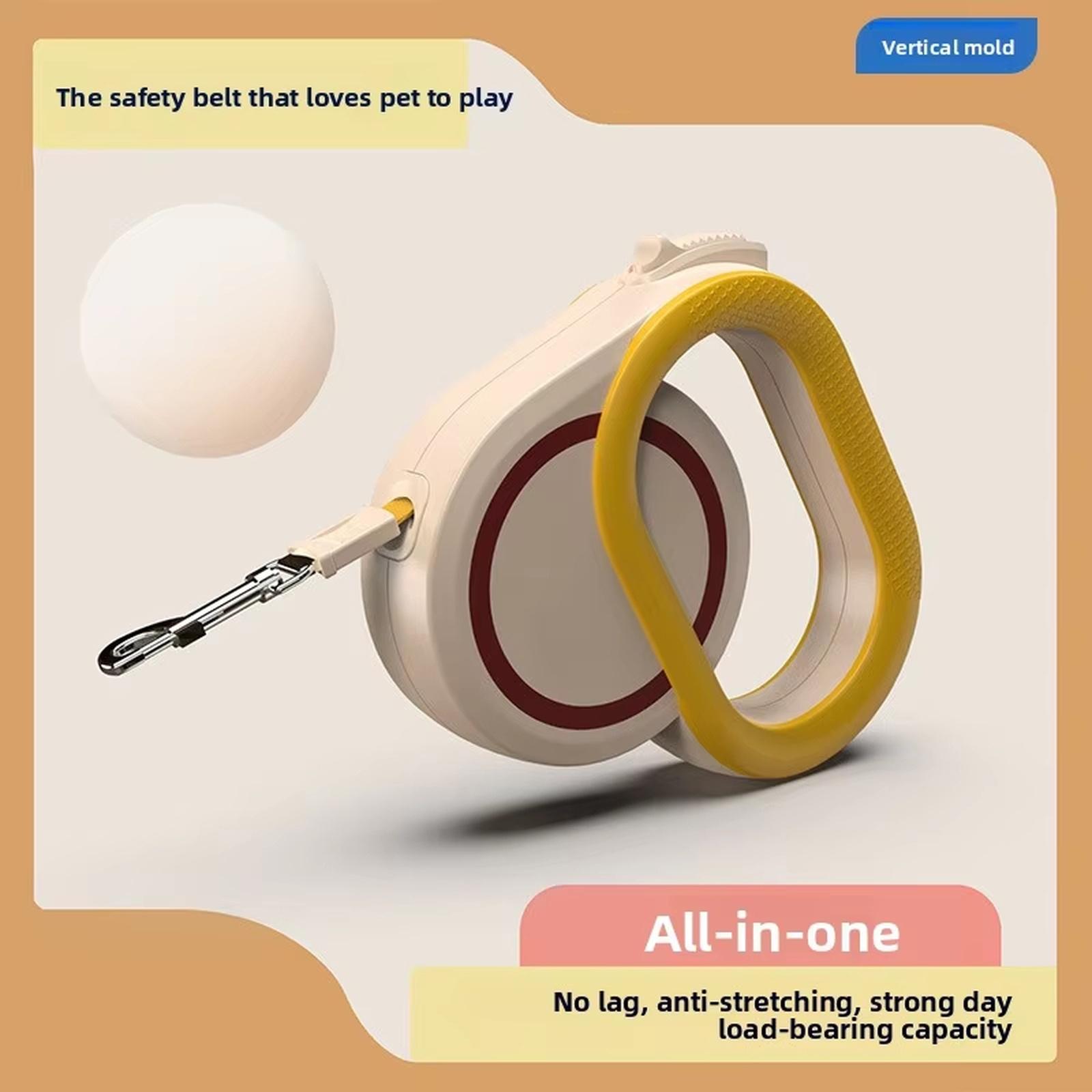 

/5M Leash Automatic Retractable Dog ,Compatible for Walking Rope Chain Shrink Pet Supplies (,5M) one size бежевий