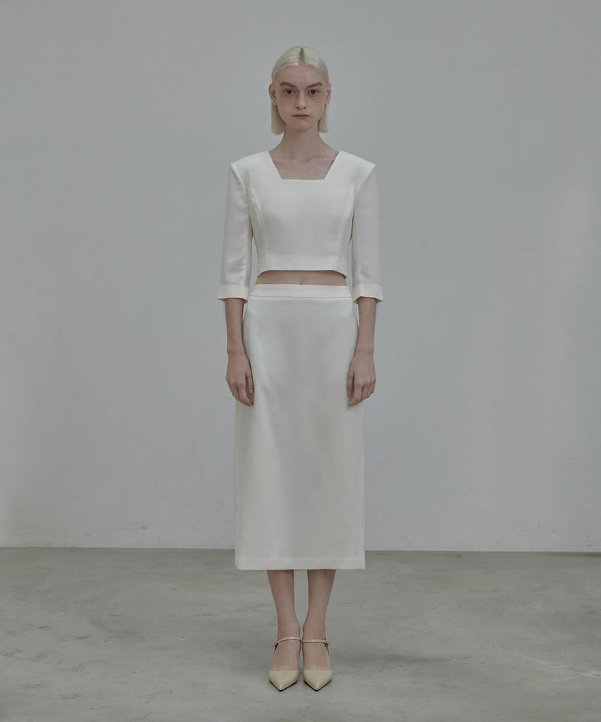 Mausolleum Hourglass Long Skirt - Ivory