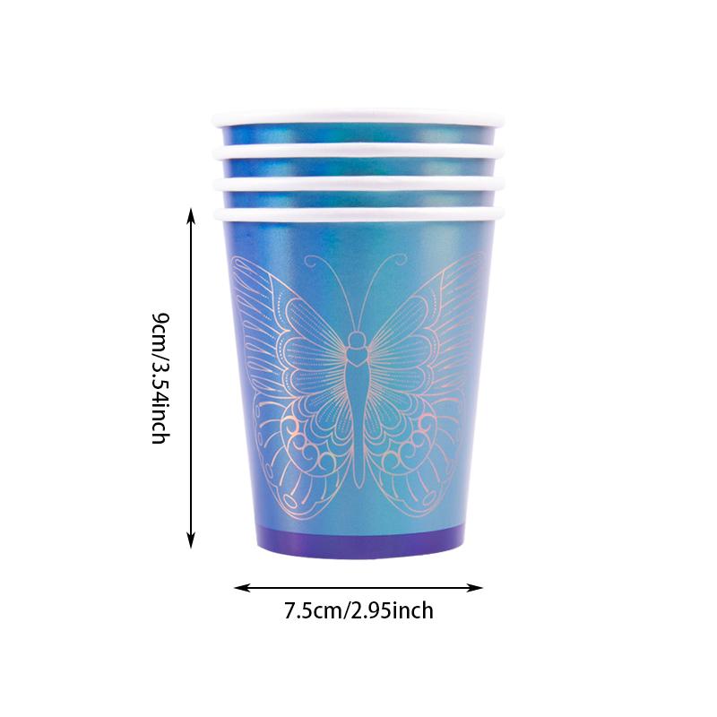 

Розовая бабочка День рождения Посуда Бумажная тарелка Салфетка С первым днем рождения Украшения для вечеринки Свадьба для девочки Товары для детского душа