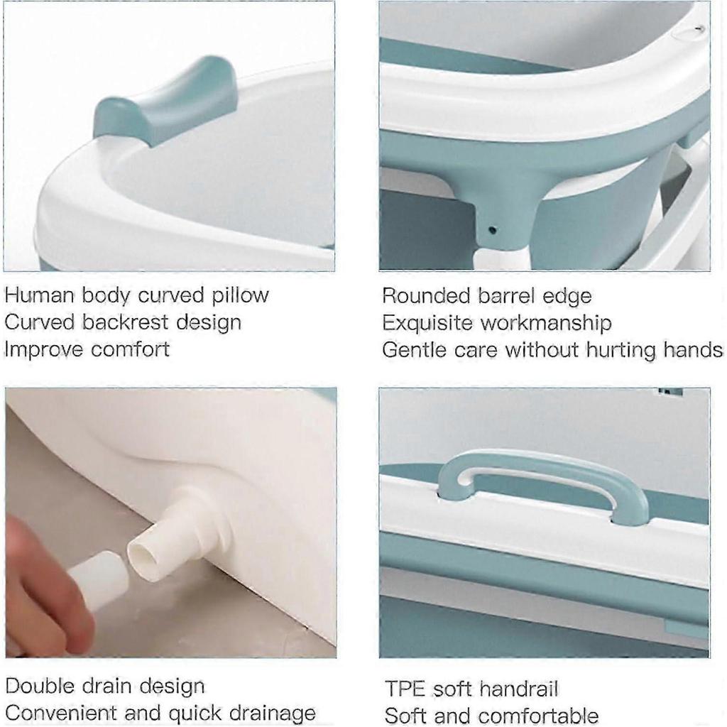 Foldable Adult Bathtub With Lid Large Capacity Spa Tub For Small Bathrooms Travel Pink M  WSLIHV