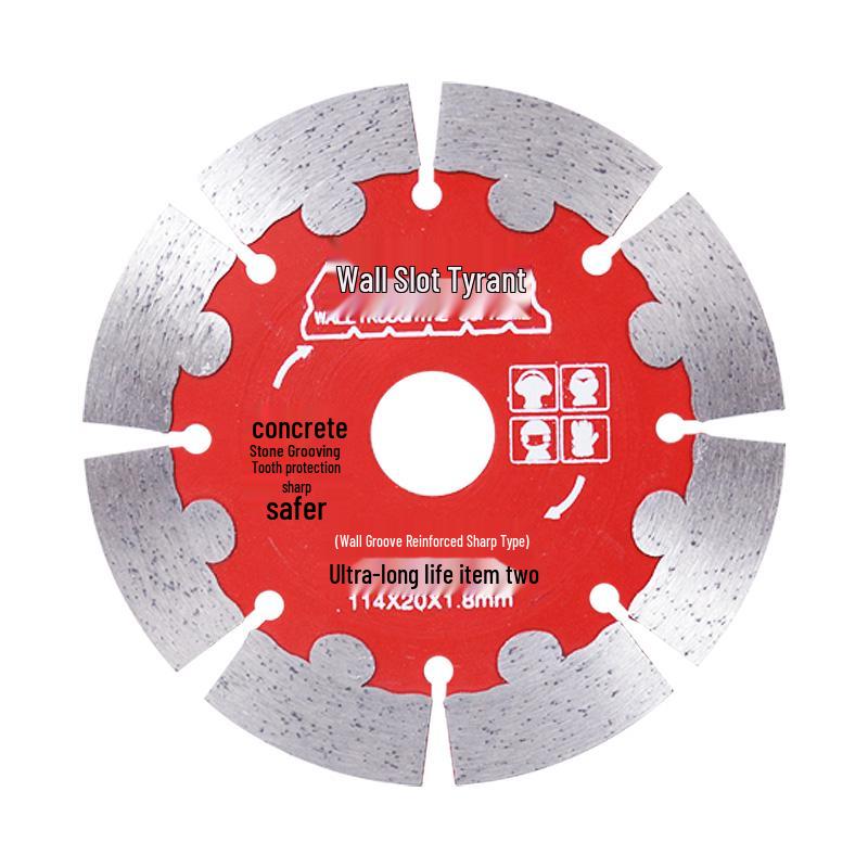Diamond Grooving Blade: Concrete Cutter for Angle Grinders - Ideal for Dry Cutting Stone, Red Brick, Cement, and for Wall Grooving In Plumbing Work.