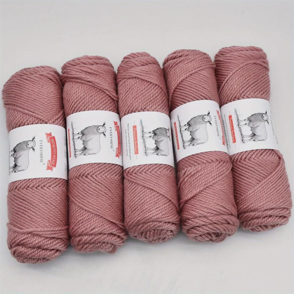 5 szt. Przędza z wełny merynosów Wielokolorowa Gruba Robótka Ręczna Materiały Miękka i Ciepła 500g/1.1lb Łącznie Ręczne Dzierganie i Szydełkowanie Materiały do Rękodzieła DIY