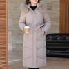 Plus Size XL-6XL Middle Age Woman Long Parkas Winter Thick Warm Overcoats Hooded Elegant Faux Fur Collar Loose Lady Jackets