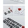 1Pcs 3D Metal 45mm 25mm DIY Letters Alphabet Emblem Numbers Chrome Labeling Car Sticker Digital Badge Accessories Motorcycle
