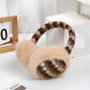 Windproof Foldable Ear Warmers Leopard Print Plush Ear Muffs  Cold Weather Protection