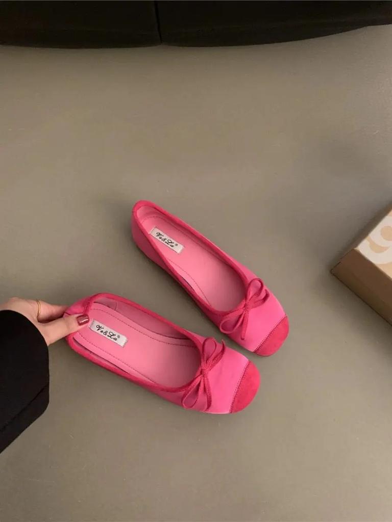 Fashion New Soft Sole Slip-on Women's Flat Shoes Fashion Casual Ladies Ballet Shoes Female Bow Designer Outdoor Walking Woman Flats