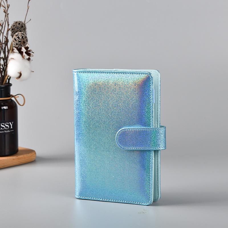 A6/A5 Macaroon Glitter Color PU Leather DIY Binder Only Cover Diary Agenda Planner Paper Cover School Stationery
