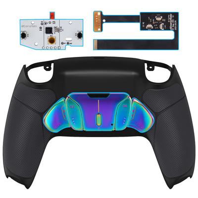 eXtremeRate RISE4 Remapping Kit for PS5 Controllers Programmable Back Paddle Metal Upgrade Board for PS5 Redesigned Back Case with Black Rubber Grip 4