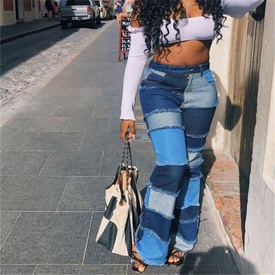 High Waist Mom Jeans Fashion Denim Pants Stretch Flared Jean Woman Fashion Denim Pants Slim Trousers Streetwear Elephant Jeans